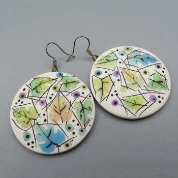 Monstera Earrings No  1