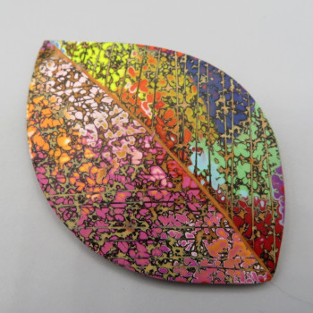 Leaf Brooch - Rainbow III