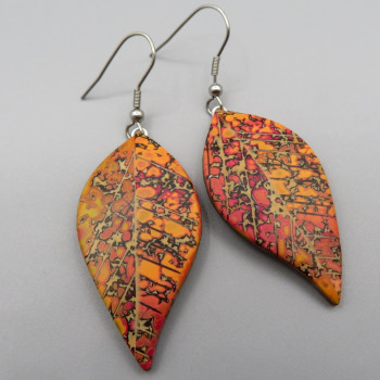 Leaf Earrings - Fall colors