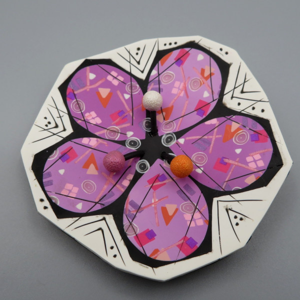 Cool Flower brooch - Light Purple