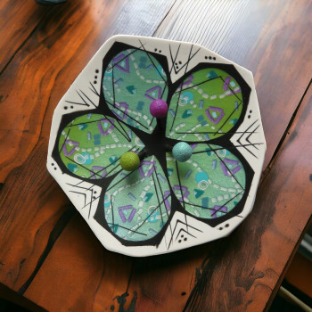 Cool Flower brooch -Mint Green