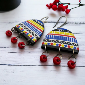Guilty pleasure, micro mosaic Earrings