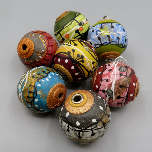 Hollow beads abstract