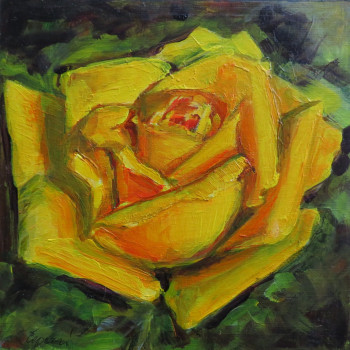Glowing Yellow (Acrylics Painting)