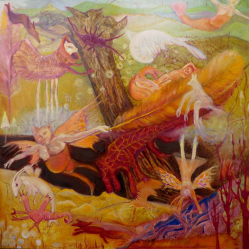 Naivity, oil on canvas 95x95cm
