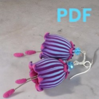 PDF-Bell Earrings Polymer Clay Tutorilal