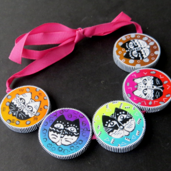 The Cat Bracelet /necklace-polymer clay tutorial