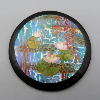 Water Lilies in the evening - brooch 