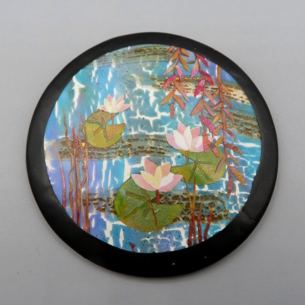 Water Lilies in the evening - brooch 