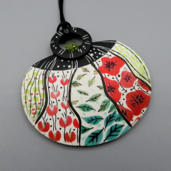 Faux watercolor pendant 4